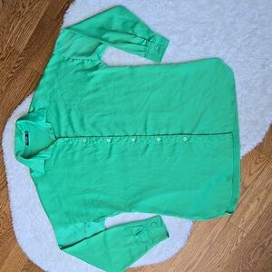 Nasty Gal Green Button Down Shirt, Womens Size 8